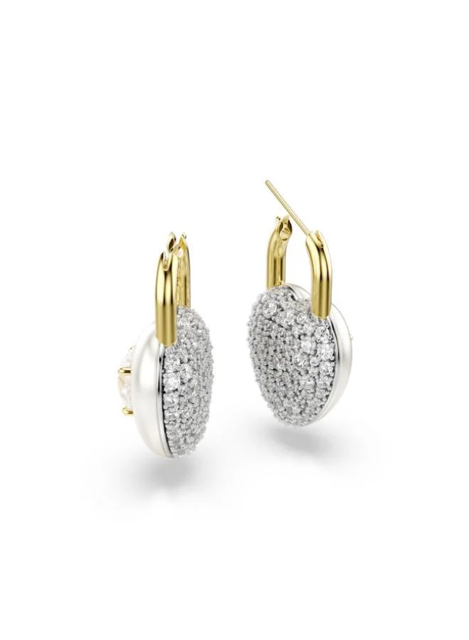 SWAROVSKI  Idyllia White Crystal Gold Tone Plated Pierced Earrings for Women | Best Price UAE